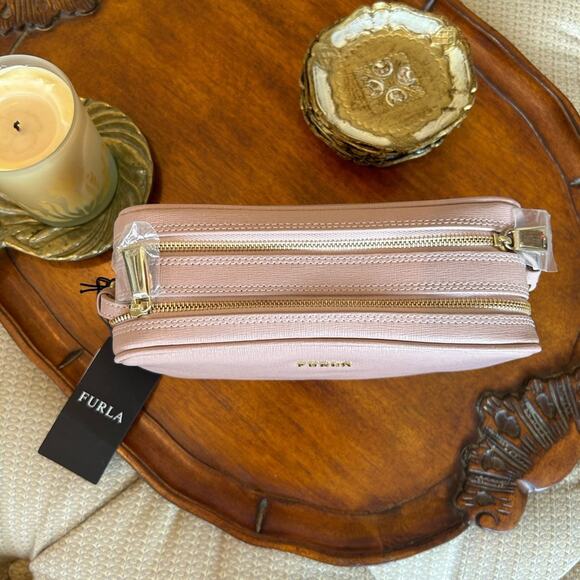 Furla Lilli crossbody bag in moonstone ( light dusty pink) New with tag - Picture 3 of 14